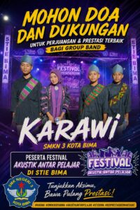 Group Band “KARAWI” SMKN 3 Kota Bima Tampil di Festival Akustik Antar Pelajar STIE Bima